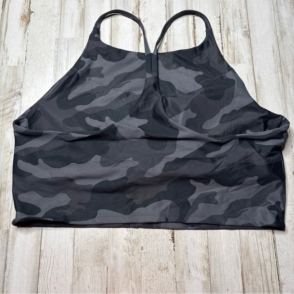 Old Navy Active Powersoft Long Line Sports Bra Top Plus Size 2X Black Camo - Picture 12 of 14